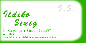 ildiko simig business card